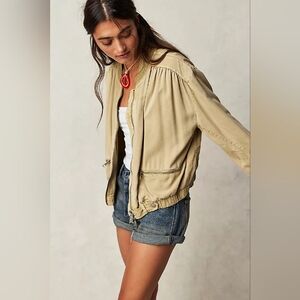 Free People We The Free Knock Out Siren Bomber Jacket Sz Xs